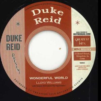 7-Zoll Schallplatte LLOYD WILLIAMS / TOMMY MCCOOK - Wonderful World / Mad Mad Mad TIEU034 Duke Reid/Buyre 1968 Deutschland Reggae, Ska & Dub