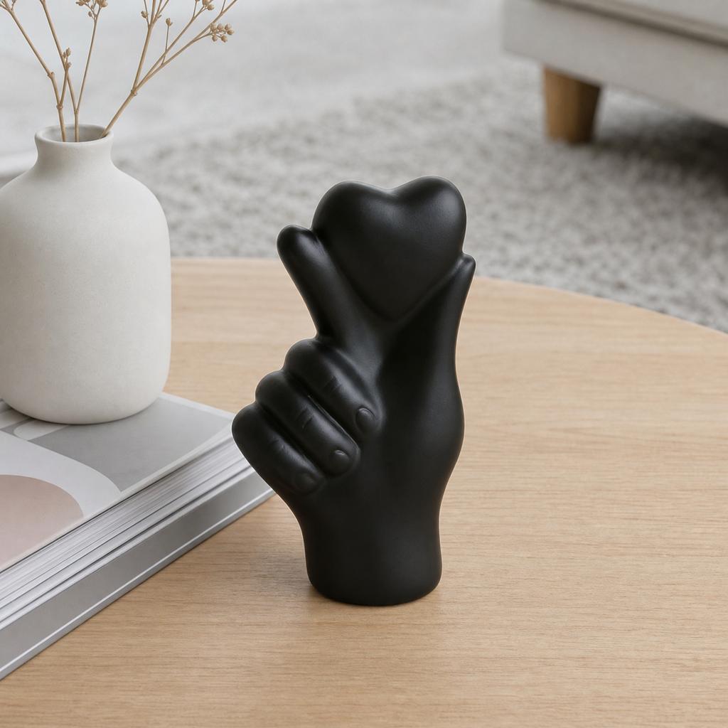 Hand- Herz Dekorative Skulptur für Heimtischdekoration, Modernes Schreibtischornament