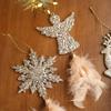 Angel Christmas Tree Feather Pendant Snowflake Hanging Ornament  Christmas Supplies