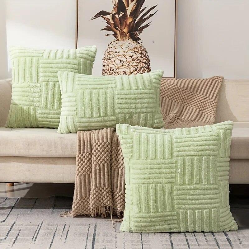 1 pz Boho Fodere per Cuscini Decorativi in Peluche di Pelliccia Sintetica, Bianco Crema, Lussuose Morbide Soffici, Federa per Cuscino Decorativo per Divano, Poltrona