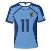 Nuovissima Maglia da Calcio Anime Blue Lock Stampata in 3D T-shirt Sportiva da Uomo Moda Fresca Manica Corta Top Tendenza Maglietta Cosplay per Bambini