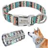 Cross-Border Dog Collar Wholesale Engraved Dog Tag Anti-Lost Adjustable Semi-Metal Buckle Medium and Large Dog Collar