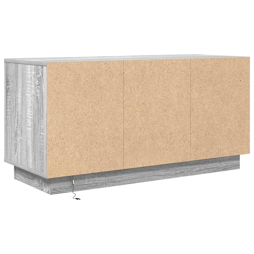 TV Cabinet with LED Lights Grey Sonoma 100 x 41 x 50 cm