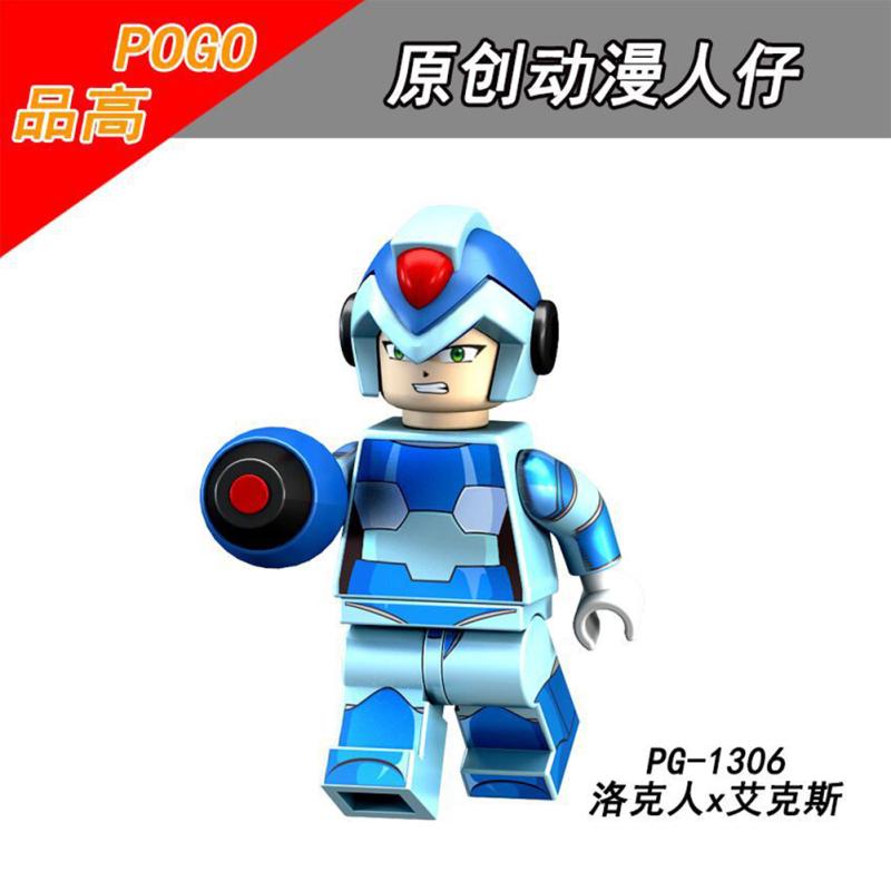 Cartoon Building Blocks Rockman Mini Figures Building Bricks Toys Children Boy Girls Giftn