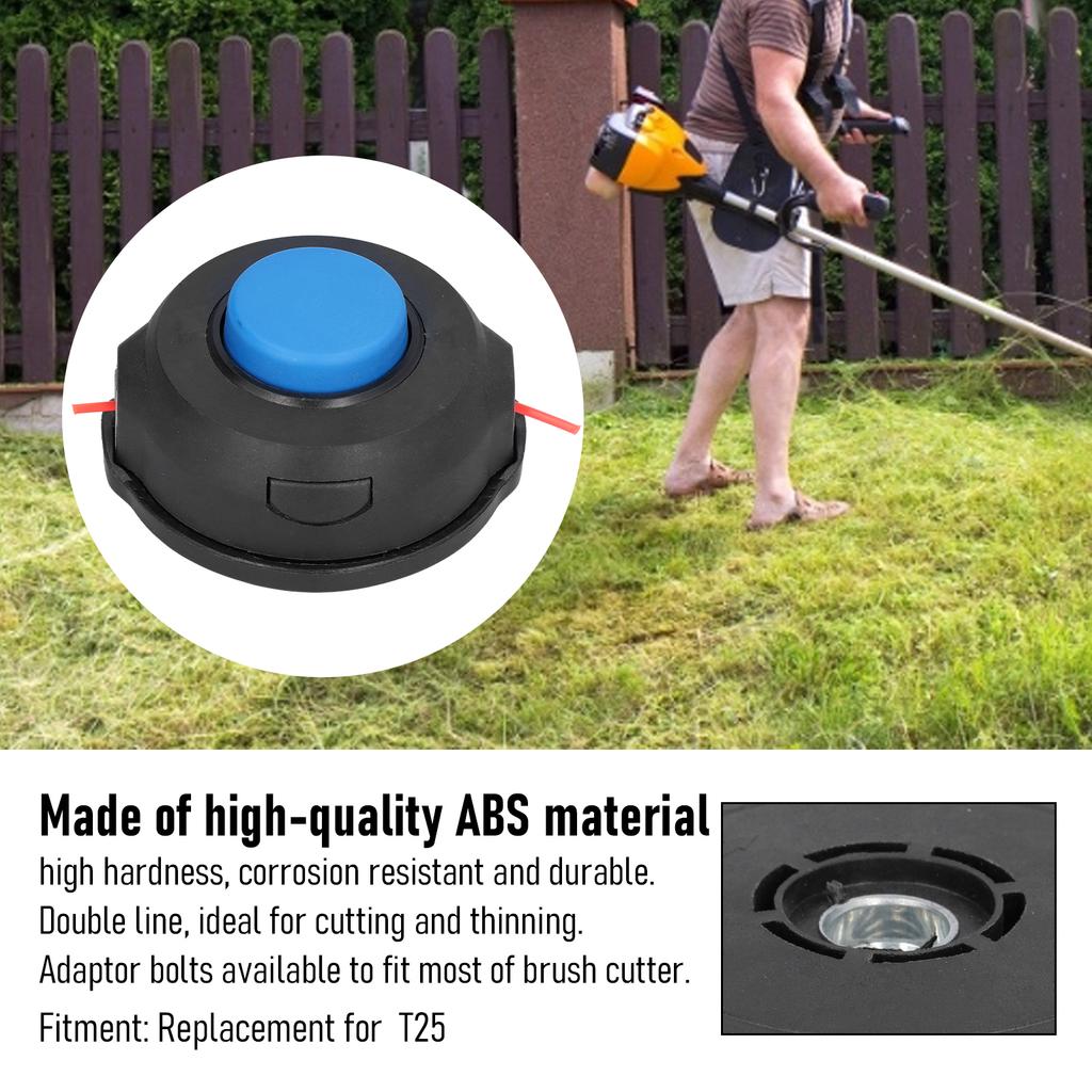 Brush Cutter Head Replacement 2 String Practical Grass Trimmer Lawn Mower Accessory