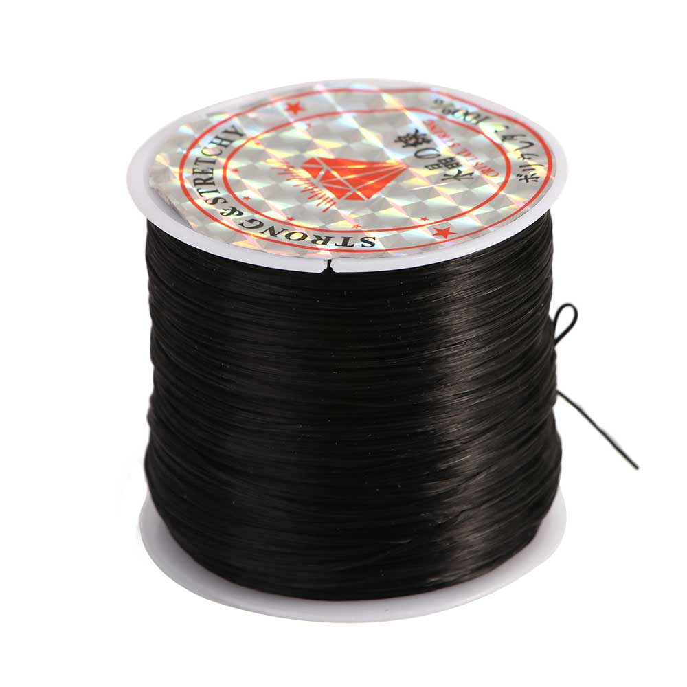 

0.8mm 60m Rope Jewellery Making Bracelets Craft Strong Stretch Cord Fibre Wire Bracelet String Beading Thread чорний
