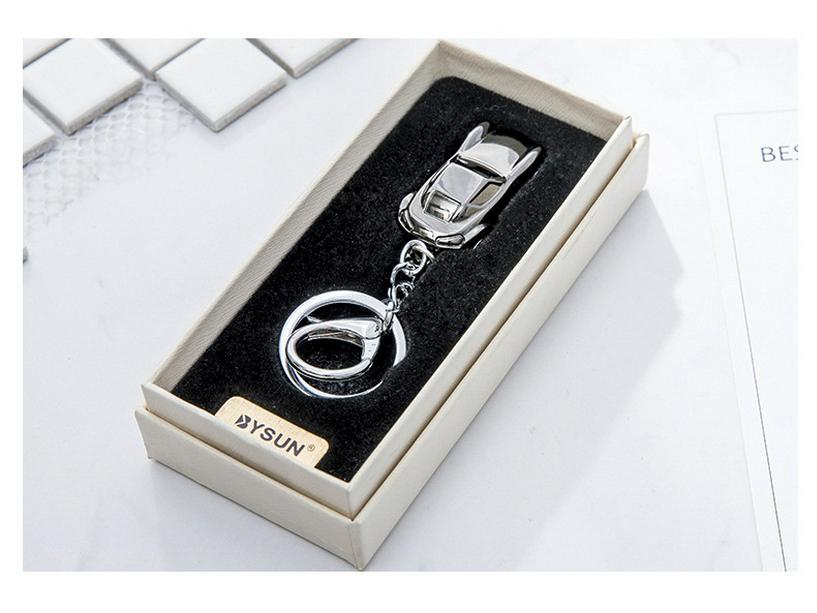 Creatief Mini Auto Model Metalen Sleutelhanger - Cadeau voor Kinderen