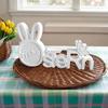 Non-stick Easter Bunny Letter Mold Cartoon Drop Glue Plaster Mold  Happy Easter Decor