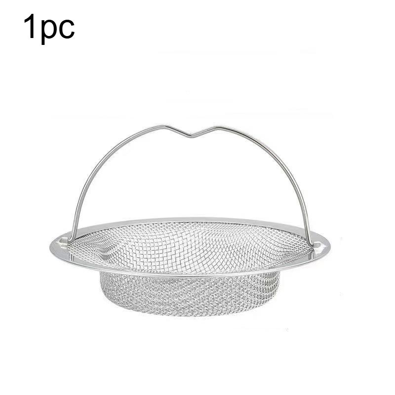 

1/3/5pcs Stainless Steel Sink Strainer Set Non-Slip Handles Hair Catcher Food Blocker Rust-Resistant Mesh Drain Cover