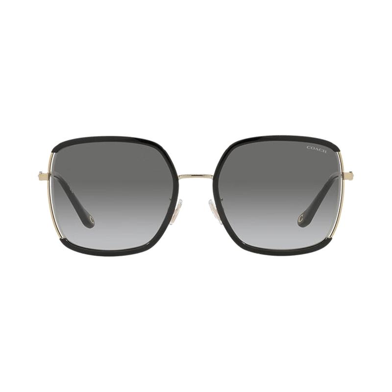 Coach [Available Prescriptions] Gradient Logo Comfortable Sunshade Frame Gold Irregular Sunglasses Women's Style