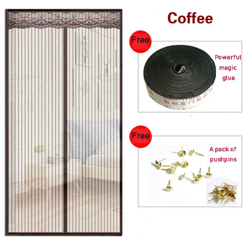 Yeni Manyetik Ekran Kapı Perdesi Anti-Sivrisinek Net Sinek Böcek Ekran Mesh Otomatik Kapanış Özel Çok Boyutlu Kolay Kurulum