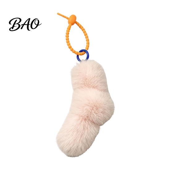 Decorative Knot Charm Plush Twist Bag Charm, Fuzzy Keychain Pendant, Backpacks Keyring Accessories Hanging Decoration for Backpacks, Handbags, Purse,