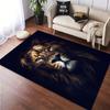1PC Lion pattern printed Carpet Rug for Living Room Bedroom Home Sofa Decoration,Non-slip Floor Mat Floor mat