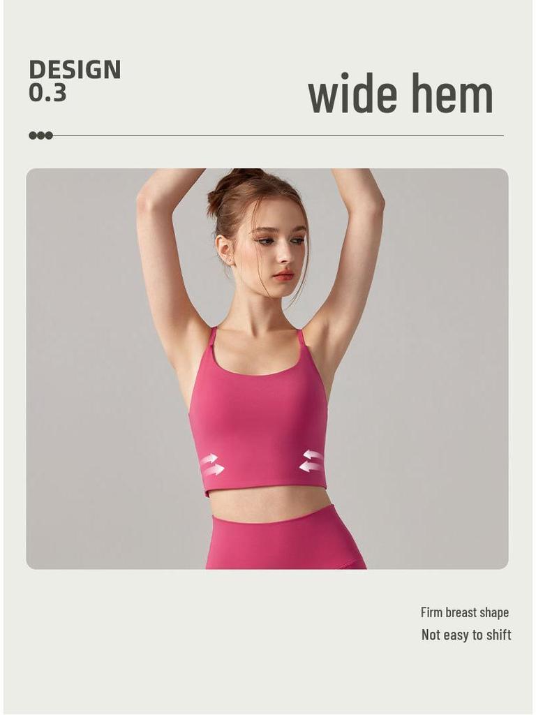 Women's Beautiful Back Sports Bra - Shockproof Yoga Tank for Running & Training