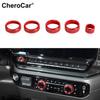 5Pcs Console Headlight Radio Switch Knob Trim Decor Ring For Chevy Silverado 22+