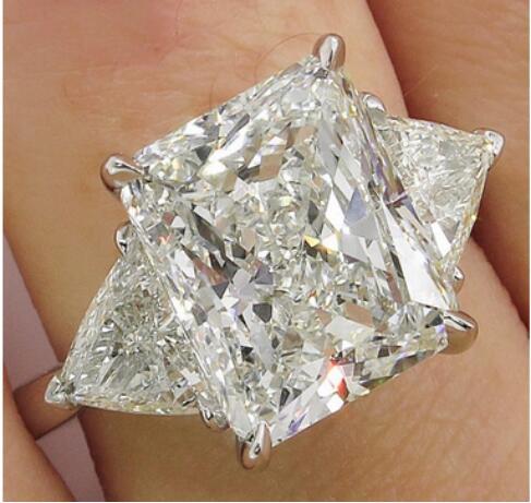 Irregular Gemstone Ring Non-Fading Princess Square Diamond Twisted Arm Slightly Inlaid Zircon Women S Diamond Ring Ring No. 9