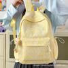 Schoolbag Fresh Embroidery Alphabet Backpack College Student Large Capacity Load Reduction Ridge Protection School Bag Middle School Mori Versatile