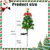 2Pcs Christmas Tree Decor Lights Outdoors Solar Powered Garden Stake Light Waterproof Lawn Lamp Candy Yard Christmas Path Decor