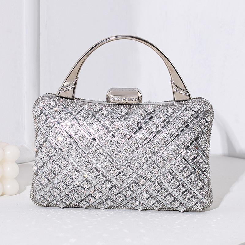 Vintage Evening Clutch With Rhinestone Embellishments For Formal Events