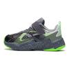 Li Ning Kids Shock Absorption Rebound Sports Casual Shoes Kids Casual Shoes Black Gray Green YKNS068-11