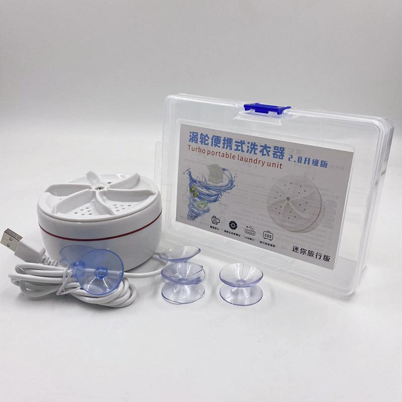 Mini Máquina de Lavar Turbo Portátil Alimentada por USB Limpeza Máquina de Lavar Roupa Íntima Meias Mini Lavadora Turbo Ultrassônica Para Casa Viagem