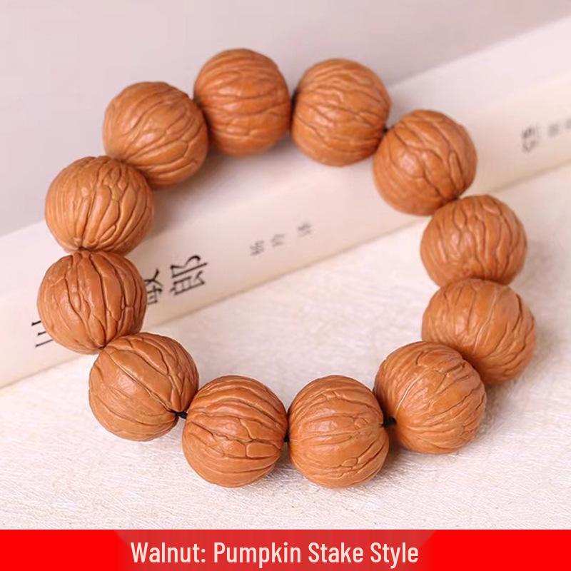 20MM Unisex Wenge Wood Walnut Pumpkin Style Prayer Beads Bracelet