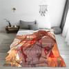 Anime Character Girl Flannel Printed Blanket Suitable for All Seasons Suitable for Living Room Office Sofa and Travel 180x250CM