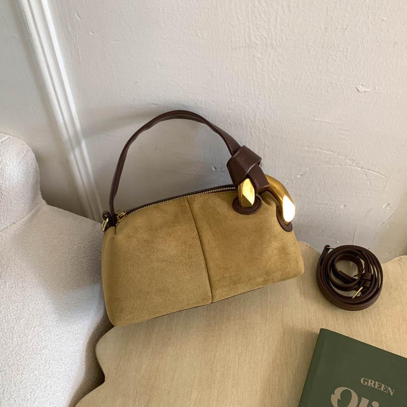 2025 new autumn and winter Boston pillow bag niche design versatile portable casual retro shoulder oblique span bag