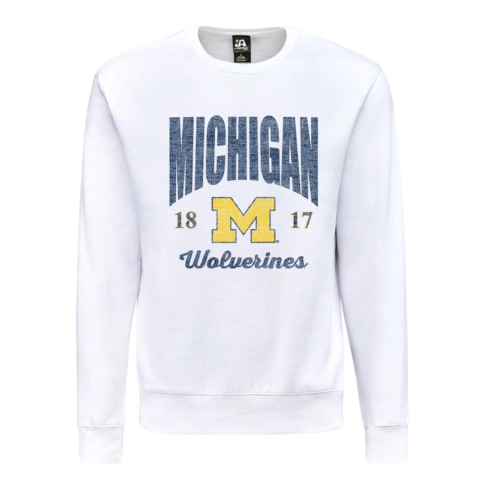 Michigan Giving Noise JA BTB Fleece Crewneck - White S