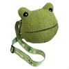 Frog Crossbody Bag Plush Shoulder Handbag Purse for Walking Girls Beach Travel