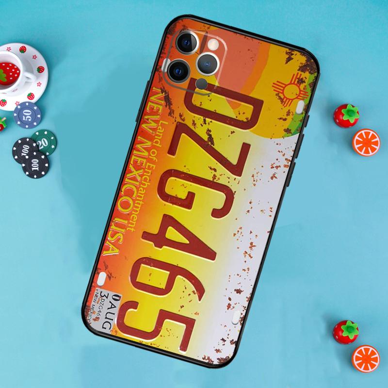 Retro Funny License Plate Phone Case For iPhone 17 Air 14 16 15 11 12 13 Pro Max 12 13 Mini 15 16 Plus 16e Cover Funda