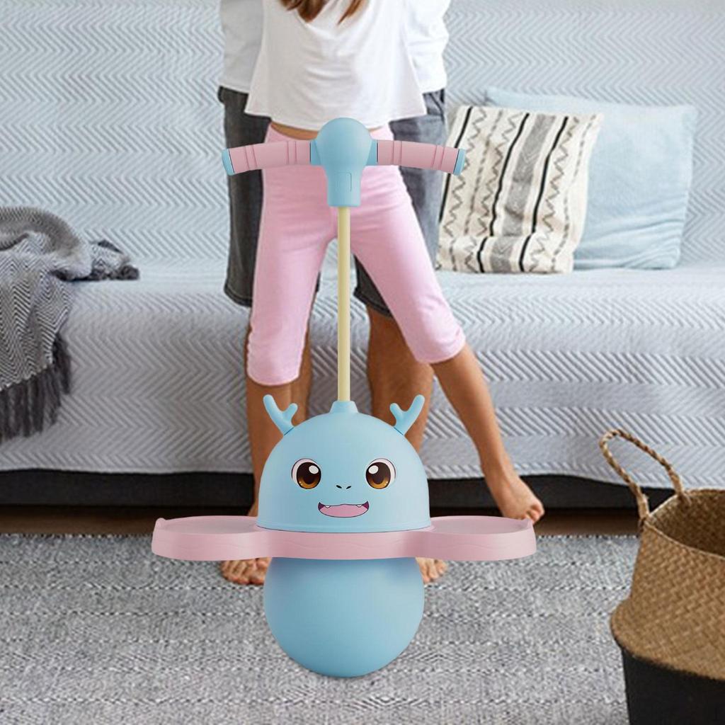 Ballon Sauteur Pogo Rose Avec Poignée – 2 En 1 – Pour Adultes Et Enfants – Intérieur Et Extérieur – Pompe Incluse