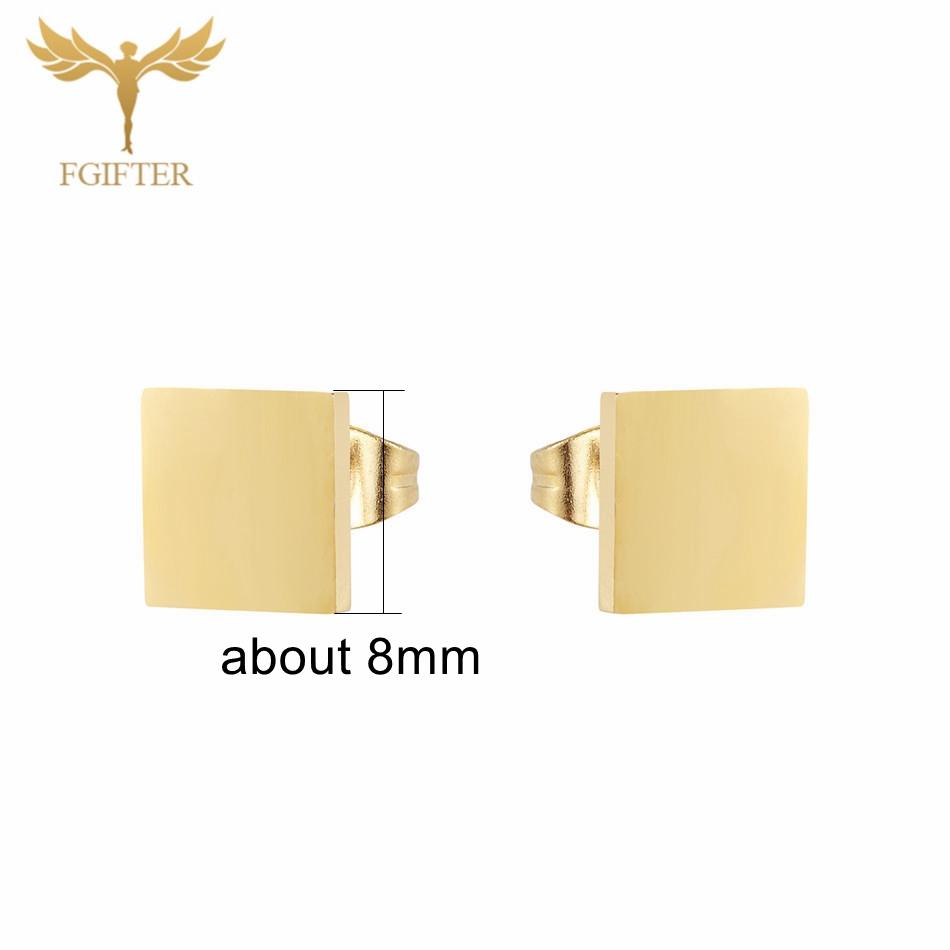 12 Paare Einfache Geometrische Ohrringe Großhandel Rund Quadratisch Stern Blitz 8 Stil Edelstahl Stecker Ohrringe Set Frau Zirkon