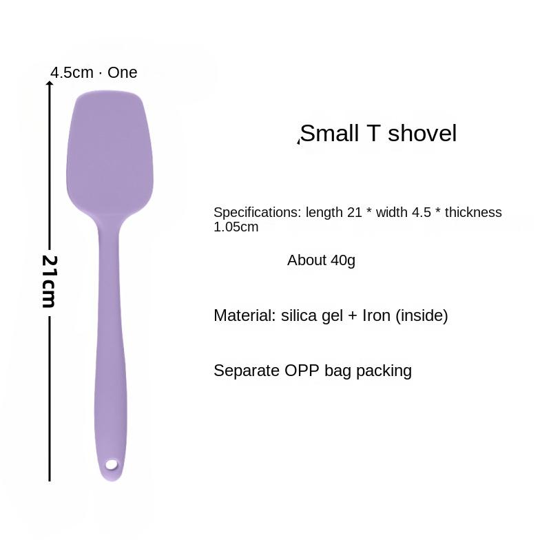 Bakverktyg Integrerad Livsmedelsgodkänd Silikonspatel Högtemperatur Gräddspatel Smörskrapa T-formad Spade