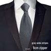 Men's 8cm Zipper Tie: Red, Blue, Black - Korean Style for Weddings and Business