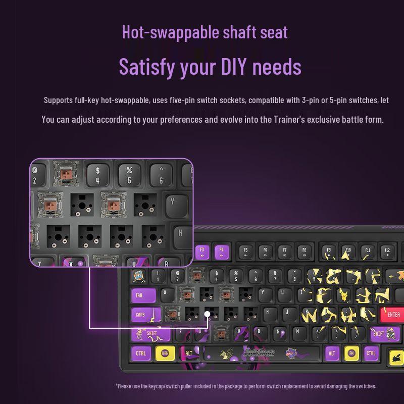 Cherry XTRFY PIXIU 75 Pokémon Edition Tri-Mode Mechanical Keyboard