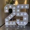 1PC 120cm Marquee Light Numbers Lighting Number KT Panel-White LED Light-Up Decor for Birthdays,Anniversaries & Graduations,LED Party Decor