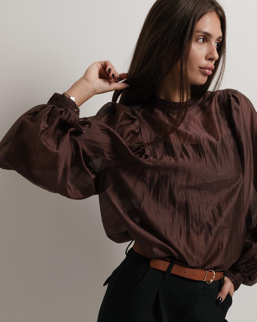 Women's Blouse Phardi 3061 36 Chocolate