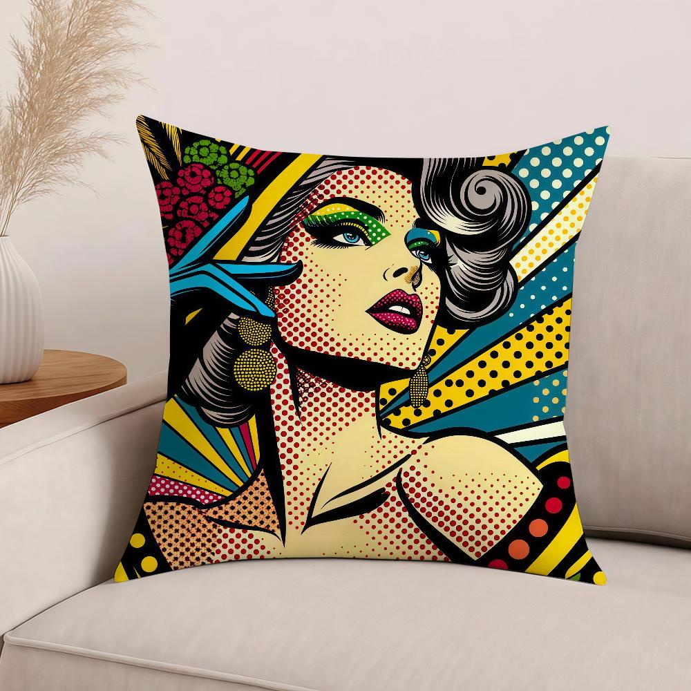 Fashion Pop Comic Portrait Pillow Case Office Cushions Suitable For Sofa Car Bedroom Decorative Cushion Cover