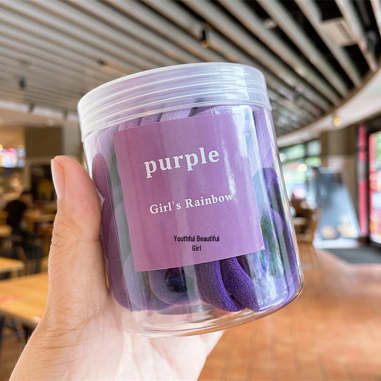 50-Pack Japanese-Style Hair Ties: Simple Rubber Bands & Bun Accessories for Women