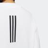 Adidas Ust Swt Sep T1 Logo Print Stripe Detail Crewneck Sweatshirt Women Tops White HR8157