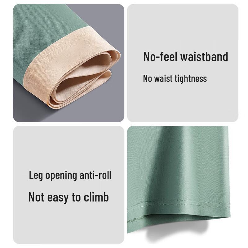 Nanjiren Men's 10A Antibacterial Pure Cotton Boxer Briefs 4-Pack