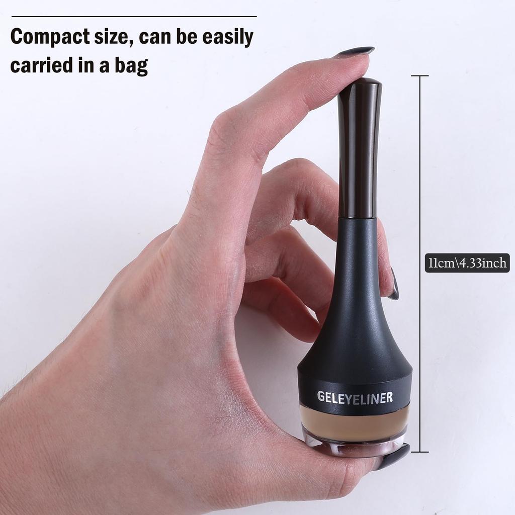 Boobeen Eyeliner Gel Eyeliner Eye Makeup Set Waterproof Smudge Proof Highly Pigmented Quick Drying Easy To Apply Long Lasting (Flaxen)