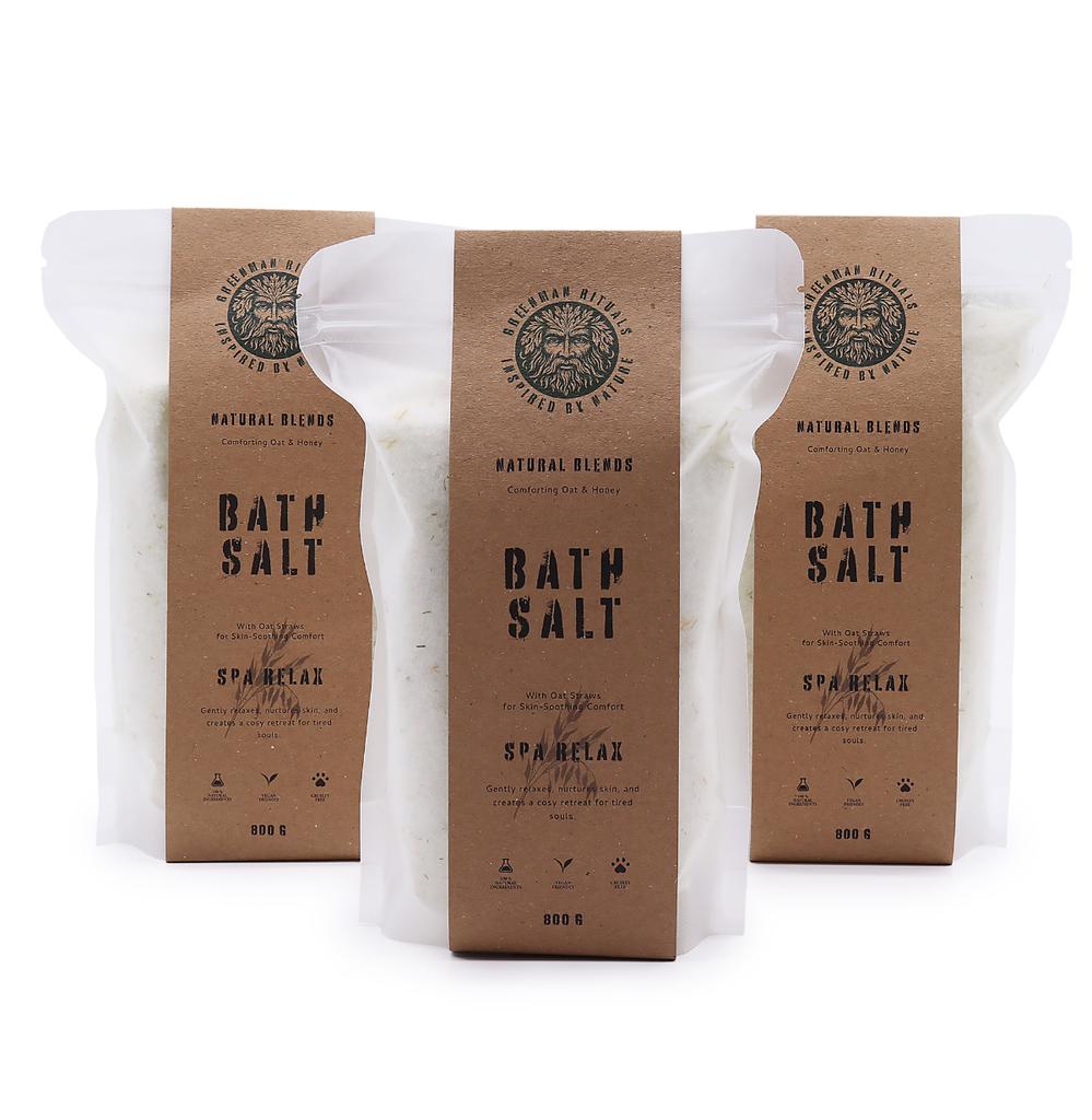 Greenman Rituals Oat & Honey Epsom Bath Salt – Spa Relax Blend