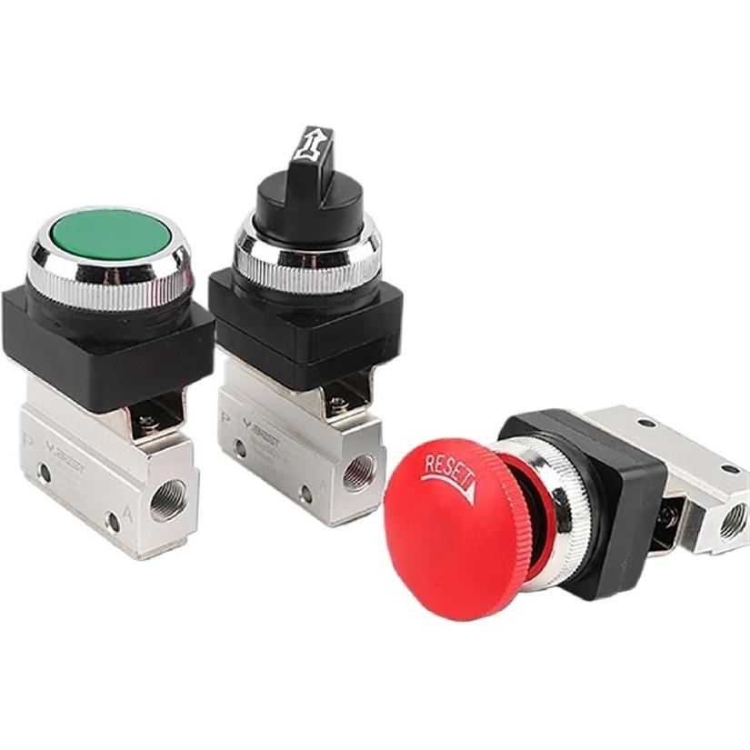 1pcs Pneumatic Manual Valve Two Ports Mechanical Valve Directional Valve Pneumatic Control Valve MOV-01 MOV-02 MOV-03 MOV-03A(MOV-01)