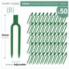 50PCS Strawberry Garden Plants Fastening Fixture Clamp Clips Planting Fork Green Stolon Fixator Watermelon Vine Pressing Tool