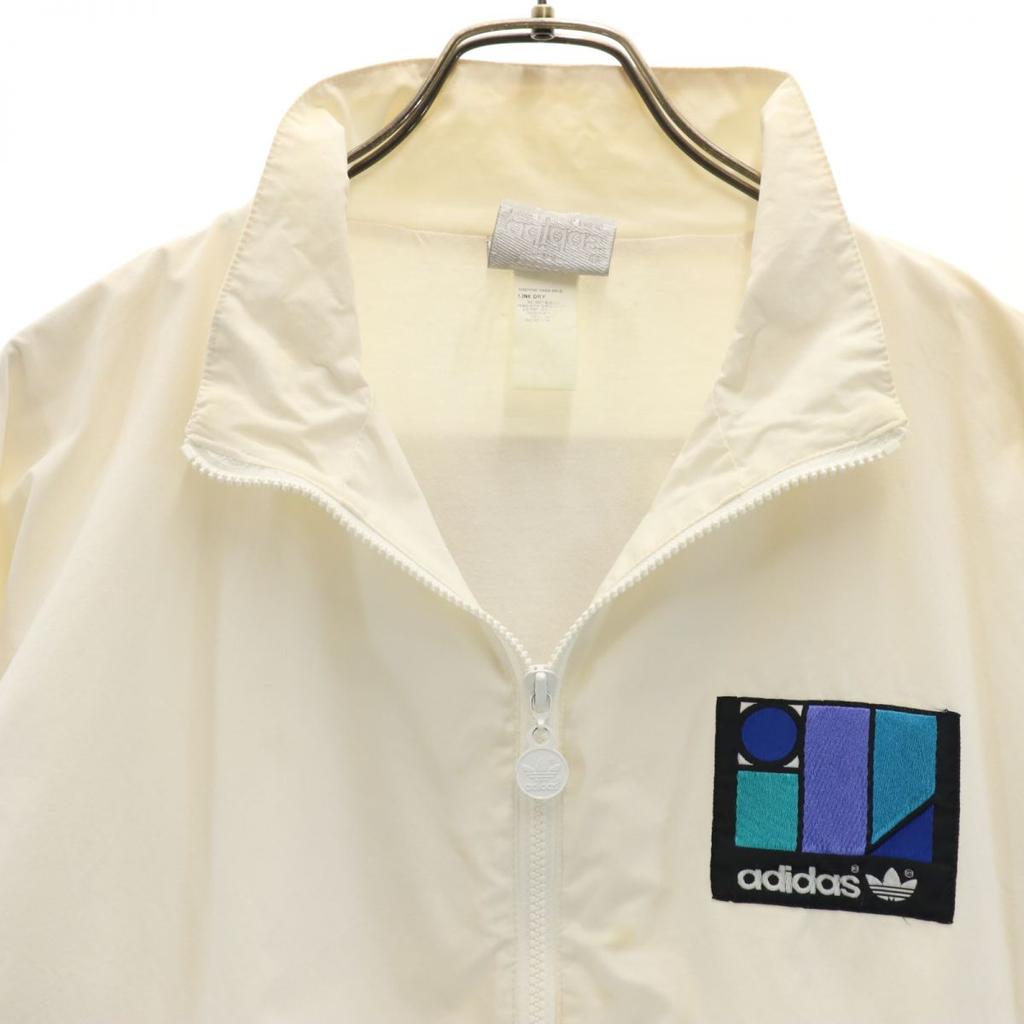 adidas 80s Trefoil logo vintage Back Print Zip jacket White system Men's Used