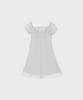 Alkialka Puff Chiffon Mini Dress (Light Gray)