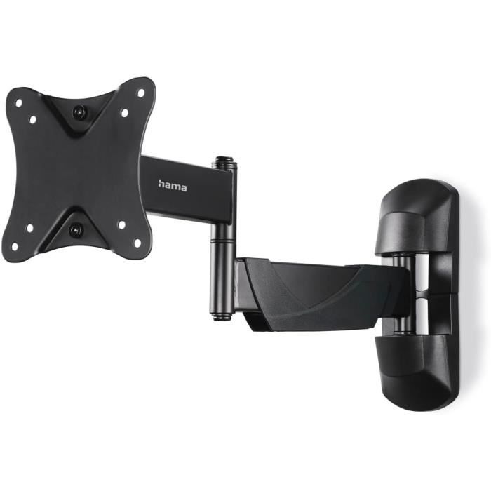 Support Mural TV - Hama - Inclinable Pivotant - Pour écrans 10" à 26" - Charge max. 30 kg - Métal