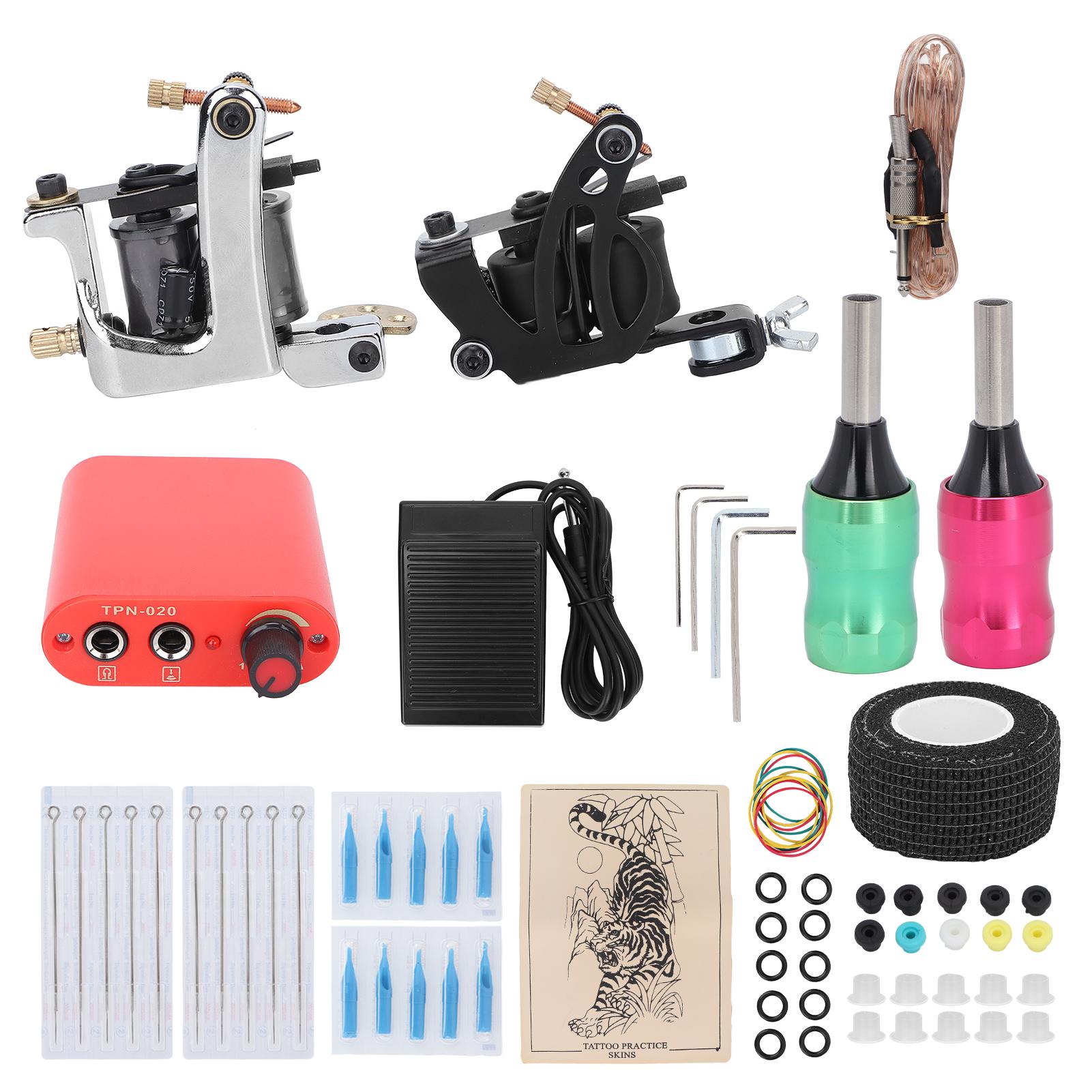 

Профессиональный набор для татуировки Liner Shader Tattoo Machine Needle Tip Grommet Tattoo Accessories EU Plug